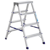 Двухсторонняя алюминиевая стремянка Алюмет 2х4 ступеней. Серия AD7204 от магазина РЭССИ