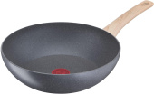 Сковорода ВОК (WOK) Tefal Natural Force G2661972 круглая 28см покрытие: Mineralia+ non-stick ручка несъемная (без крышки) серый (2100118262) от магазина РЭССИ
