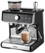 Кофеварка рожковая Kitfort КТ-7173 1550Вт черный/нержавеющая сталь от магазина РЭССИ
