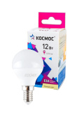 Лампа светодиодная КОСМОС LED12WGL45E1430 12Вт Е14 3000K BL1 от магазина РЭССИ