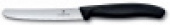 Нож кухонный Victorinox Swiss Classic (6.7833.FB) стальной столовый лезв.110мм серрейт. заточка черный блистер от магазина РЭССИ