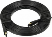Кабель аудио-видео High Speed ver.1.4 Flat HDMI (m)/HDMI (m) 5м. Позолоченные контакты черный от магазина РЭССИ