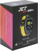 Смарт-часы Jet Sport SW-5 52мм 1.44" IPS корп.черный рем.желтый (SW-5 YELLOW) от магазина РЭССИ