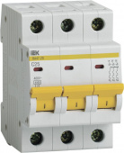 Выключатель автоматический IEK MVA20-3-025-C ВА47-29 25A тип C 4.5kA 3П 400В 3мод белый (упак.:1шт) от магазина РЭССИ
