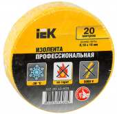 Изолента IEK UIZ-20-10-K05 ш.19мм 20м желтый (упак.:1шт)