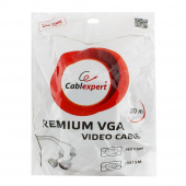 Кабель VGA Premium Cablexpert CC-PPVGA-20M 15M/15M 20м двойной экран феррит.кольца пакет от магазина РЭССИ