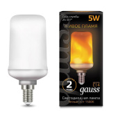 Лампа светодиодная Gauss 5Вт цок.:E14 свеча 220B 1500K св.свеч.бел.теп. (упак.:1шт) (157401105) от магазина РЭССИ