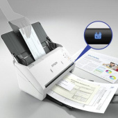 Сканер протяжный Epson WorkForce DS-530II (B11B261401/502) A4 белый/черный от магазина РЭССИ