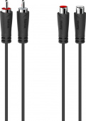 Кабель-удлинитель аудио Hama H-205259 2хRCA (f)/2хRCA (m) 1.5м. черный (00205259) от магазина РЭССИ