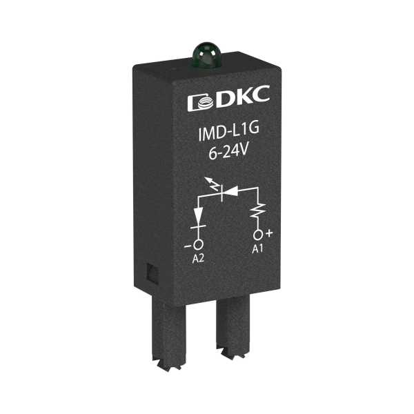 Модуль индикации и защиты, LED зеленый+Варистор A1+, 24V AC/DC от магазина РЭССИ
