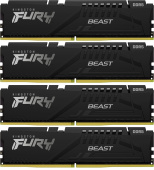 Память DDR5 4x16GB 6000MHz Kingston KF560C40BBK4-64 Fury Beast Black RTL Gaming PC5-48000 CL40 DIMM 288-pin 1.35В kit dual rank с радиатором Ret от магазина РЭССИ