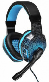 Наушники с микрофоном Оклик HS-L400G ZEUS черный/синий 1.8м мониторные оголовье (359480) от магазина РЭССИ