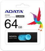 Флеш Диск A-Data 64Gb UV220 AUV220-64G-RBKBL USB2.0 черный/синий от магазина РЭССИ