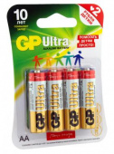 Батарея GP Ultra Alkaline 15AUGLNEW LR6 AA (промо:Подари Жизнь!) (4шт) от магазина РЭССИ