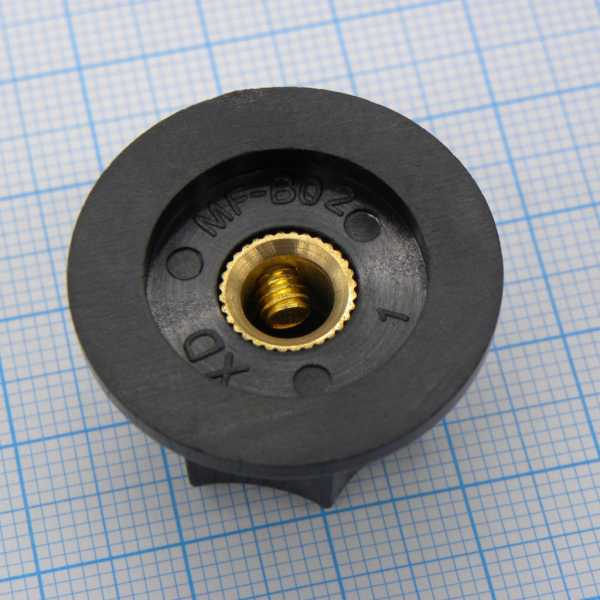 Ручка MF-B02 чёрная, d=6.4 мм, с винтом от магазина РЭССИ