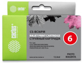 Картридж струйный Cactus CS-BCI6PM светло-пурпурный (12мл) для Canon BJC-8200/MP750/MP760/MP780/iP4000/iP5000/iP6000D/iP8500/S800/S820D/S830D/S900/S9000/i865/i905D/i9100/i950/i965/i990/i9900/i9951 от магазина РЭССИ