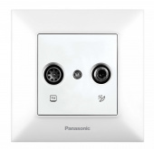 Розетка телев./спут. Panasonic Arkedia Slim WNTC04612WH-RU проходная скрыт. IP20 белый (упак.:1шт) от магазина РЭССИ