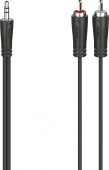 Кабель аудио Hama H-200720 Jack 3.5 (m)/2хRCA (m) 1.5м. черный (уп.:1шт) (00200720) от магазина РЭССИ