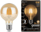 Лампа светодиодная Gauss Filament G95 6Вт цок.:E27 шар 220B 2400K св.свеч.бел.теп. (упак.:1шт) (105802006) от магазина РЭССИ