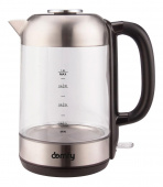 Чайник электрический Domfy DSM-EK401 1.8л. 2200Вт черный/прозрачный (корпус: стекло) от магазина РЭССИ