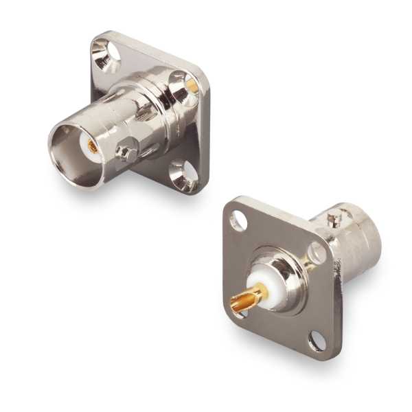 Разъем B-245 BNC(female) приборный фланец, пайка от магазина РЭССИ