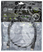 Кабель аудио-видео Cactus CS-HDMI.1.4-1 HDMI (m)/HDMI (m) 1м. Позолоченные контакты черный от магазина РЭССИ