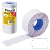 Этикет-лента BRAUBERG 22х12 мм белая комплект 5 рулонов по 800 шт. 123572 от магазина РЭССИ