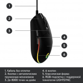 Мышь Logitech G102 LightSync черный оптическая (8000dpi) USB (5but) от магазина РЭССИ