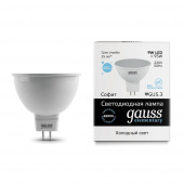 Лампа светодиодная Gauss Elementary MR16 9Вт цок.:GX5.3 спот 220B 6500K св.свеч.бел.хол. MR16 (упак.:10шт) (13539) от магазина РЭССИ