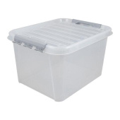 Ящик для хранения с крышкой ПОЛИМЕРБЫТ ПРОФИ Комфорт 36 л прозрачный 63200795 437950000 от магазина РЭССИ