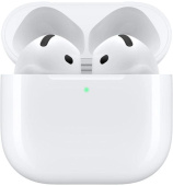 Гарнитура вкладыши Apple A3050,A3053,A3058 AirPods 4 белый беспроводные bluetooth в ушной раковине (MXP63ZA/A) от магазина РЭССИ