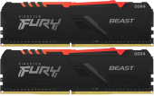 Память DDR4 2x8GB 3200MHz Kingston KF432C16BB2AK2/16 Fury Beast RGB RTL Gaming PC4-25600 CL16 DIMM 288-pin 1.35В kit dual rank с радиатором Ret от магазина РЭССИ