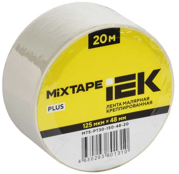 MIXTAPE PLUS Лента малярная креппированная 125мкм 48ммх20м от магазина РЭССИ
