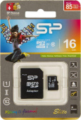 Флеш карта microSDHC 16GB Silicon Power SP016GBSTHBU1V10SP + adapter от магазина РЭССИ