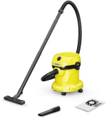 Строительный пылесос Karcher WD 2 V-15/4/18 1000Вт (уборка: сухая/влажная) желтый от магазина РЭССИ