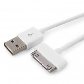 Кабель USB Cablexpert CC-USB-AP1MW AM/Apple для iPhone/iPod/iPad 1м белый пакет от магазина РЭССИ