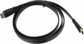 Кабель аудио-видео High Speed ver.1.4 Flat HDMI (m)/HDMI (m) 1.5м. Позолоченные контакты черный от магазина РЭССИ