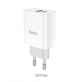 СЗУ USB/Type-C Hoco C80A (20W, QC3.0, PD, кабель Type-C-Type-C) Белый от магазина РЭССИ