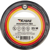 Изолента Kranz KR-09-2106 ш.15мм 25м черный (упак.:1шт) от магазина РЭССИ