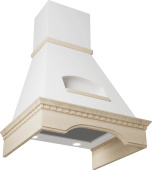 Вытяжка каминная Elikor Floreale 90П-650-П3Д белый муар управление: кнопочное (1 мотор) от магазина РЭССИ