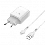СЗУ USB Hoco C72A (10.5W, кабель Lightning) Белый от магазина РЭССИ