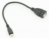 Кабель USB (f)-micro USB (m) 0.2м черный от магазина РЭССИ