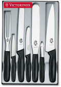 Набор ножей кухон. Victorinox Standart (5.1103.7) компл.:4шт вилка черный подар.коробка от магазина РЭССИ