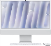 Моноблок Apple iMac A3247 24" 4.5K M4 8 core (4) 16Gb SSD256Gb 8 core GPU macOS WiFi BT 143W клавиатура мышь Cam серебристый 4480x2520 от магазина РЭССИ