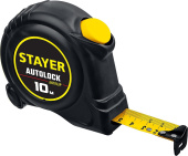 Рулетка с автостопом Stayer AutoLock 10м / 25мм 2-34126-10-25 от магазина РЭССИ