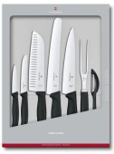 Набор ножей кухон. Victorinox Swiss Classic (6.7133.7G) компл.:7предм. черный подар.коробка от магазина РЭССИ