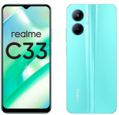 Смартфон Realme C33 128Gb 4Gb синий моноблок 3G 4G 6.5" 1600x720 Android 12 50Mpix 802.11 a/b/g/n/ac NFC GPS GSM900/1800 GSM1900 TouchSc от магазина РЭССИ