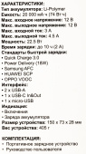 Мобильный аккумулятор Buro BPF20E 20000mAh QC3.0/PD3.0 4.5A черный (BPF20E22PBK) от магазина РЭССИ