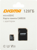 Флеш карта microSDXC 128Gb Class10 Digma CARD30 + adapter от магазина РЭССИ