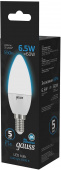 Лампа светодиодная Gauss 103101307 6.5Вт цок.:E14 свеча 220B 6500K св.свеч.бел.хол. (упак.:10шт) от магазина РЭССИ